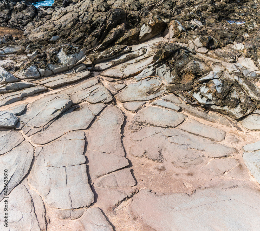 Fototapeta premium Eroded Lava Formations on Makaluapuna Point, Kapalua, Maui, Hawaii, USA