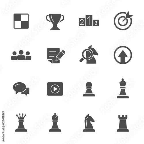 Chess app vector icons