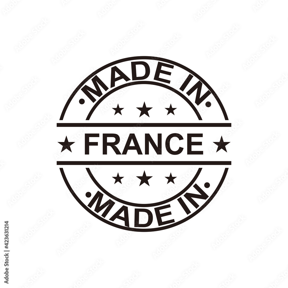 Made in france stamp logo icon symbol design