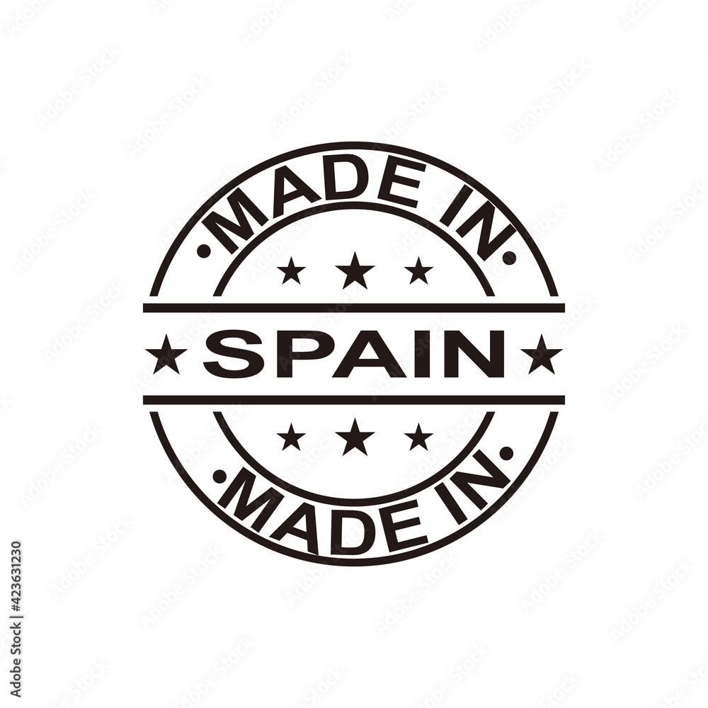 Made in spain stamp logo icon symbol design Stock Vector | Adobe Stock