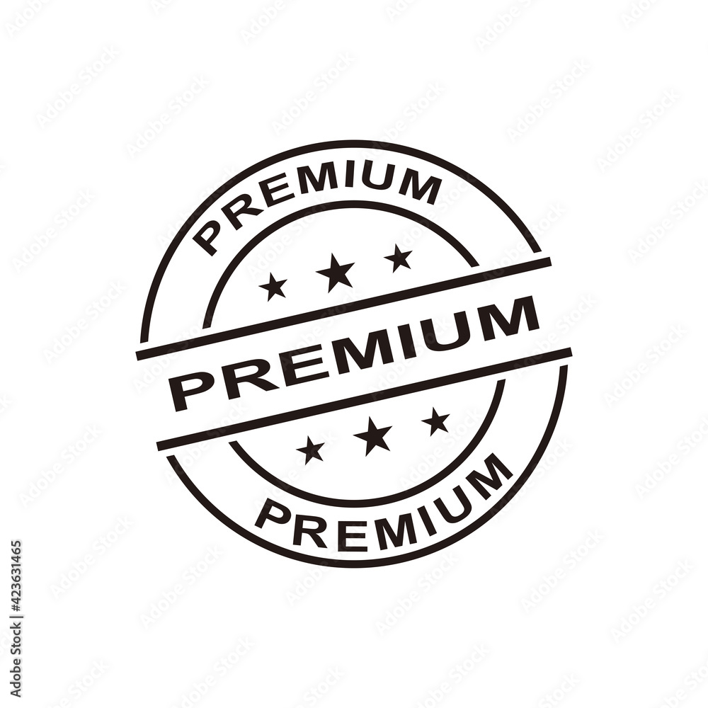 premium round stamp icon symbol