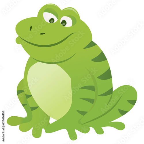 Cartoon Green Fat Frog