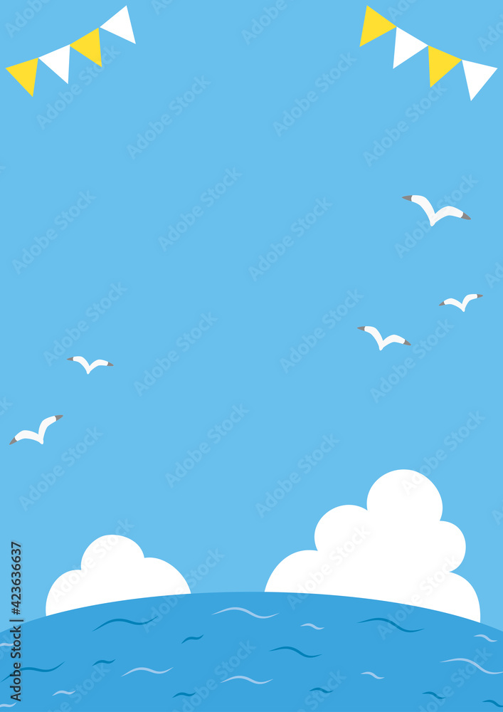 海と青空の背景 A3縦 Sea Blue Sky Background Stock Vector Adobe Stock 海と青空の背景 A3縦 Sea Blue Sky Background Stock Vector Adobe Stock