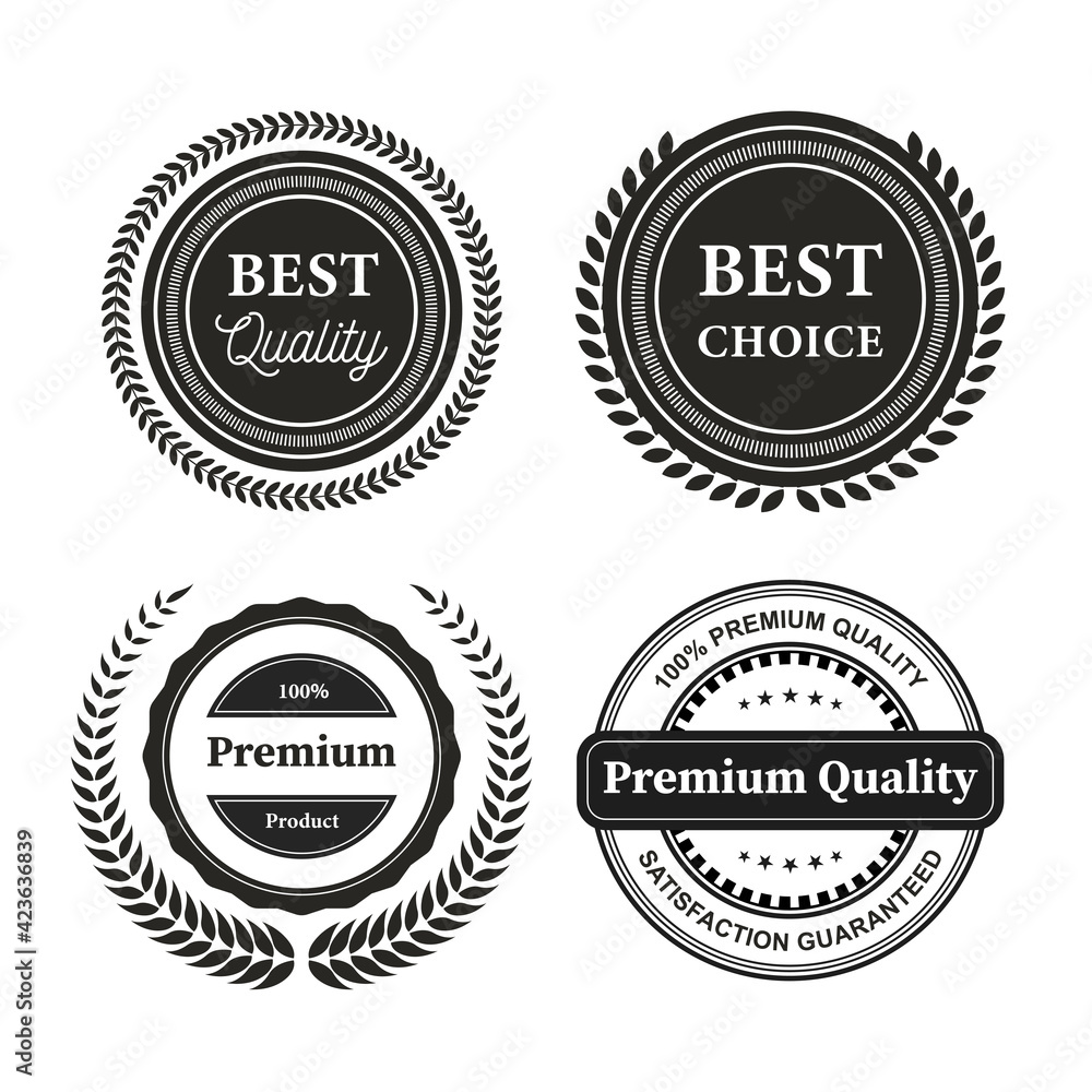 Collection of premium vector badges & packaging labels