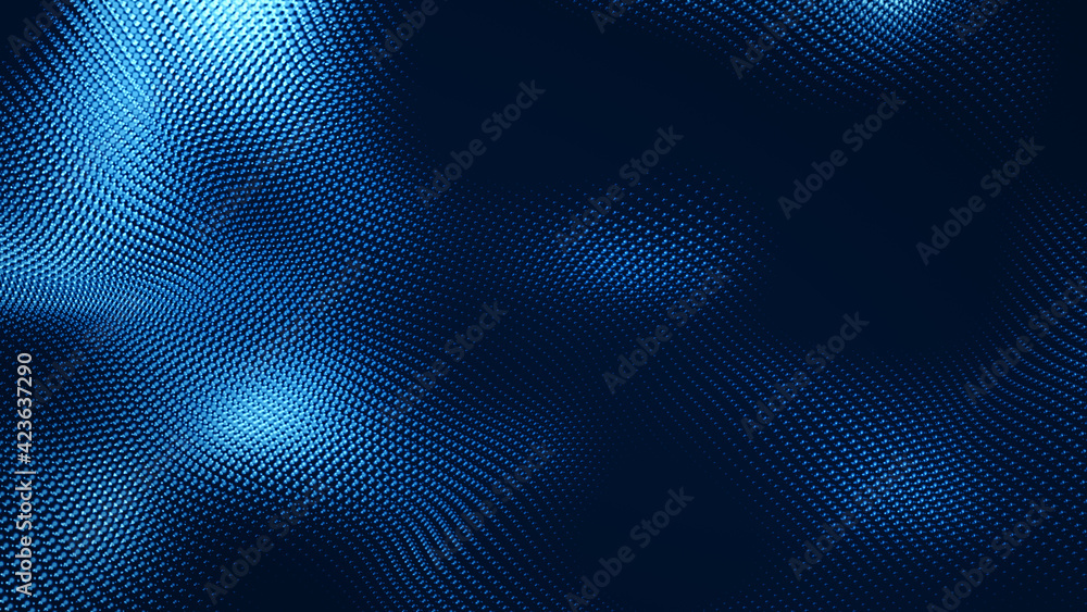 Dot white blue wave light screen gradient texture background. Abstract technology big data digital background. 3d rendering. Dot white blue wave light screen gradient texture background. Abstract technology big data digital background. 3d rendering.