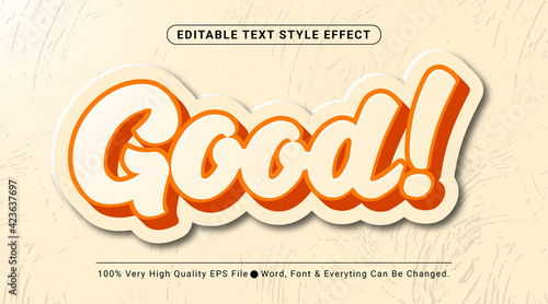 3d good poster headline with soft color's layered Style Text Effect, Editable Text Effect