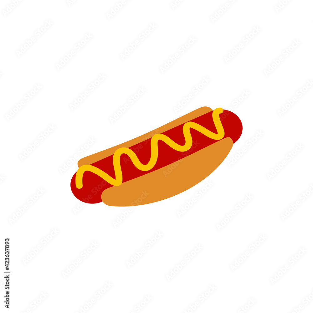 Hot dog icon design template vector illustration Hot dog icon design template vector illustration