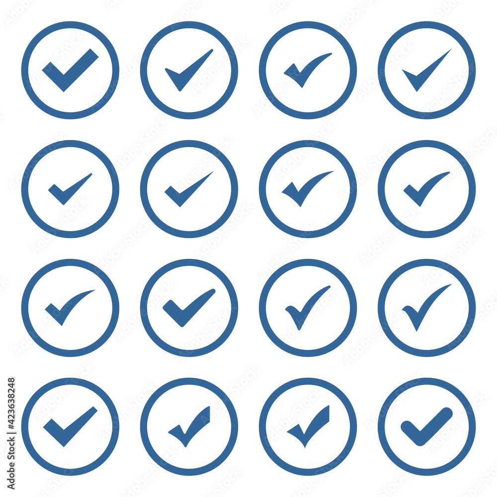 check mark icon set vector sign symbol check mark icon set vector sign symbol