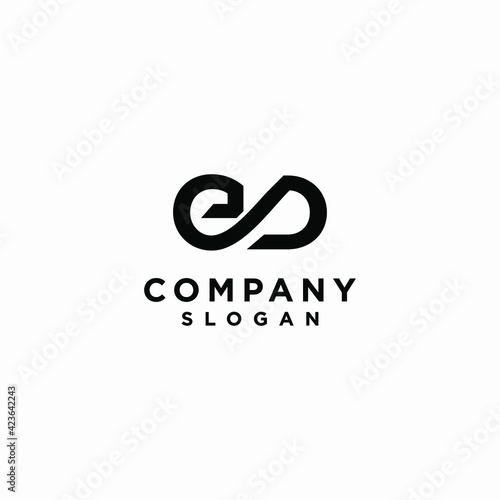 ed monogram logo design template