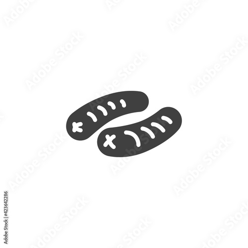 BBQ sausage vector icon