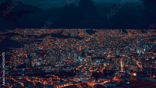 Fototapeta Naklejka Na Ścianę i Meble -  La Paz city Bolivia
New 7 Wonders Of Cities