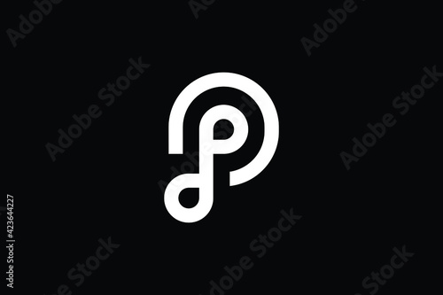 SP logo letter design on luxury background. PS logo monogram initials letter concept. SP icon logo design. PS elegant and Professional letter icon design on black background. S P PS SP