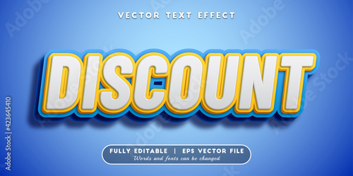 Discount Text Effect, Editable 3D Text Style photo