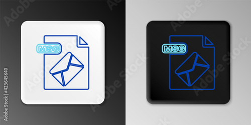 Line MSG file document. Download msg button icon isolated on grey background. MSG file symbol. Colorful outline concept. Vector
