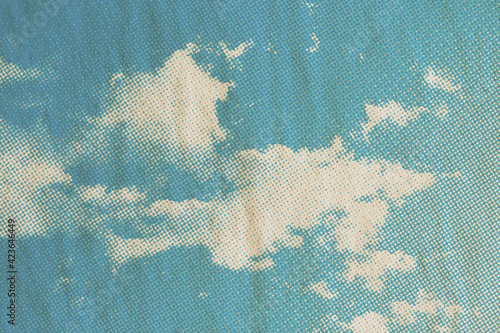 retro sky pattern on old paper