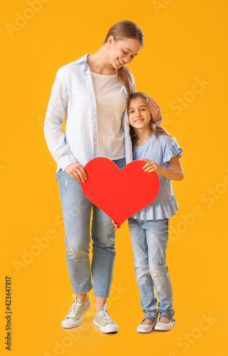 Happy woman and her little ...