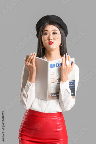 Portrait of stylish Asian w...