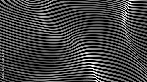 Wallpaper Mural Black and white curve wave line abstract background. Torontodigital.ca