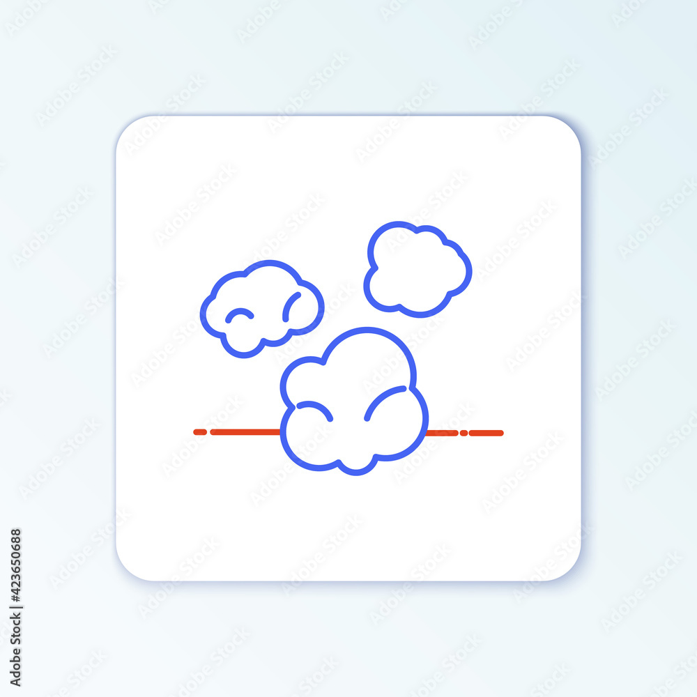 Line Dust icon isolated on white background. Colorful outline concept. Vector Line Dust icon isolated on white background. Colorful outline concept. Vector