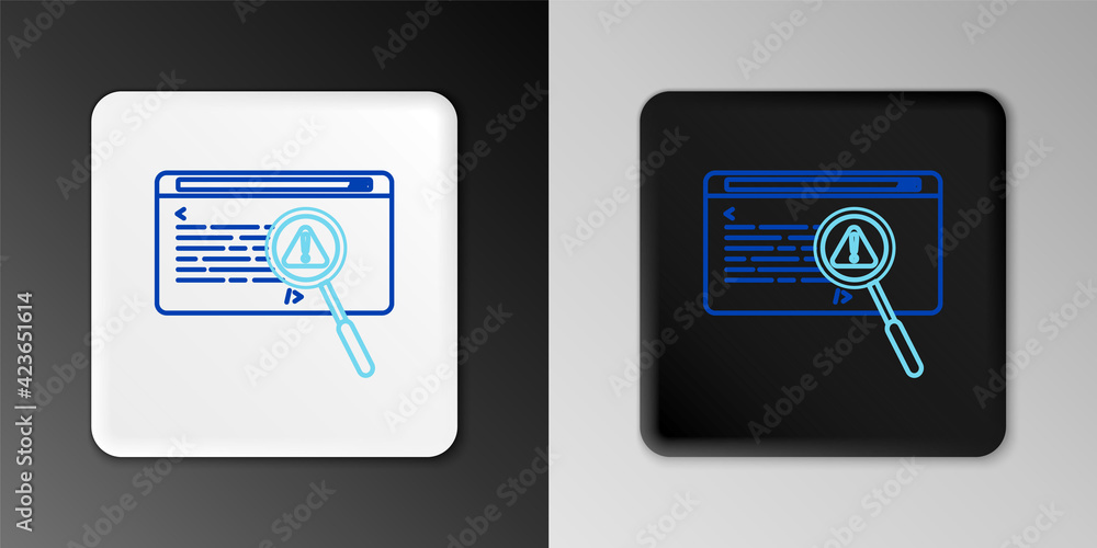 Line System bug concept icon isolated on grey background. Code bug concept. Bug in the system. Bug searching. Colorful outline concept. Vector