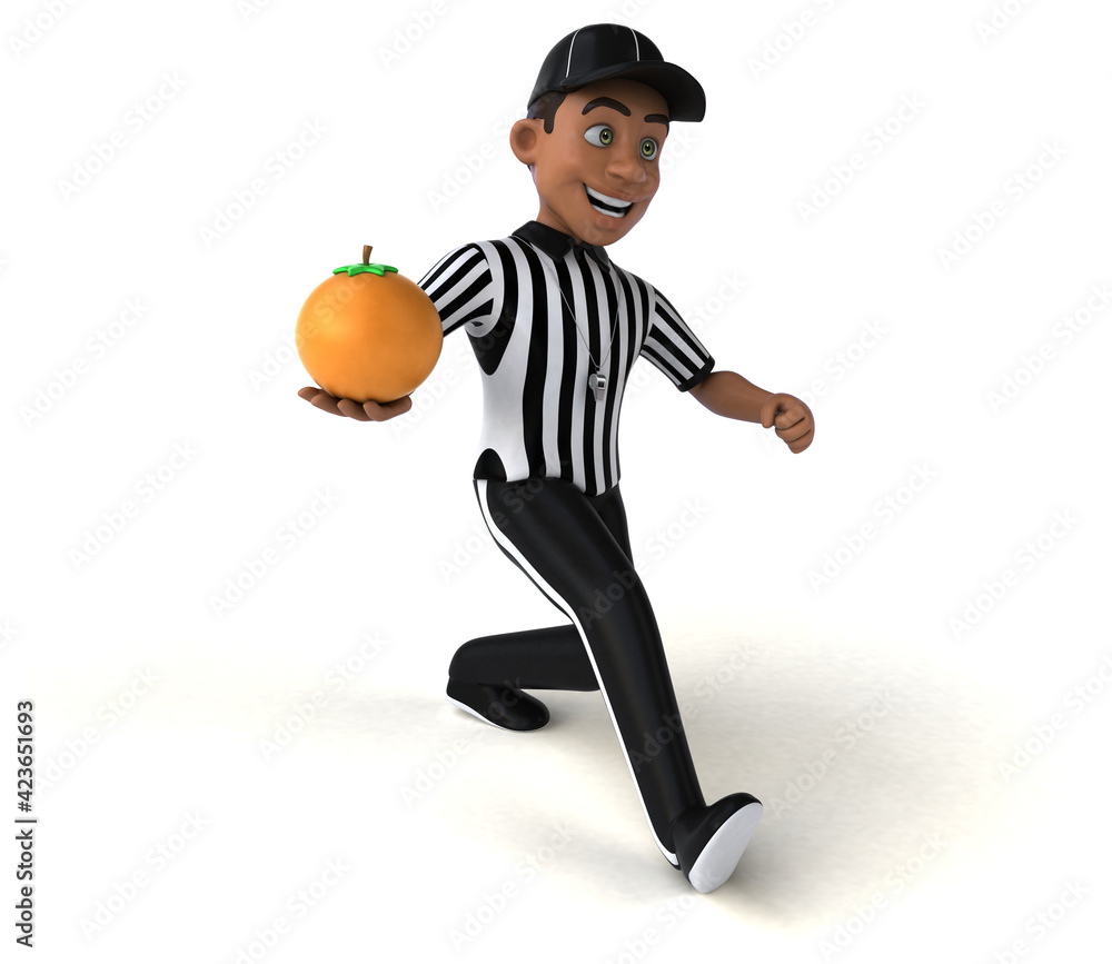 Fun 3D Illustration of an american Referee Fun 3D Illustration of an american Referee