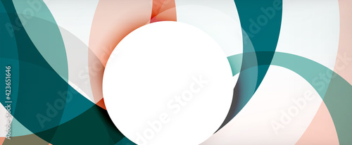 Ring geometric shapes, o letter repetition wallpaper. Abstract background for business or technology presentations, internet posters or web brochure covers