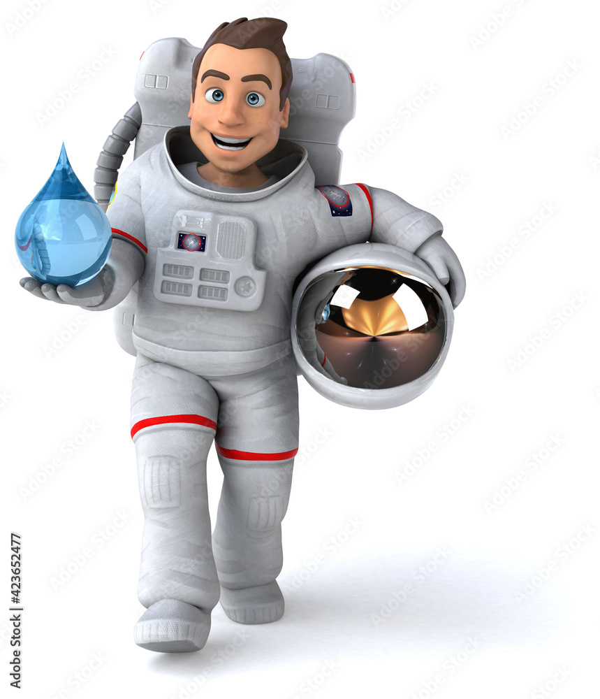 Fun astronaut - 3D Illustration