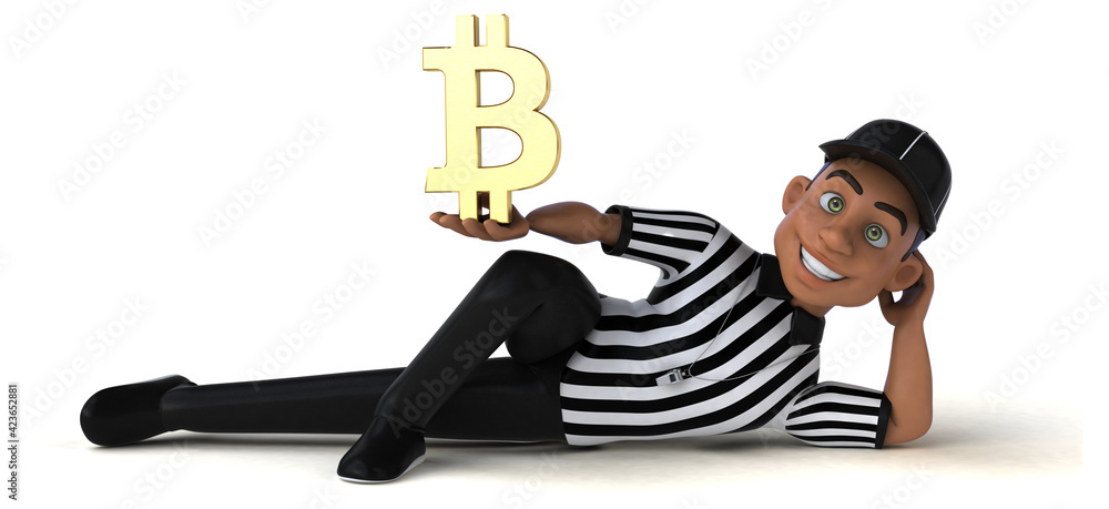 Fototapeta premium Fun 3D Illustration of an american Referee