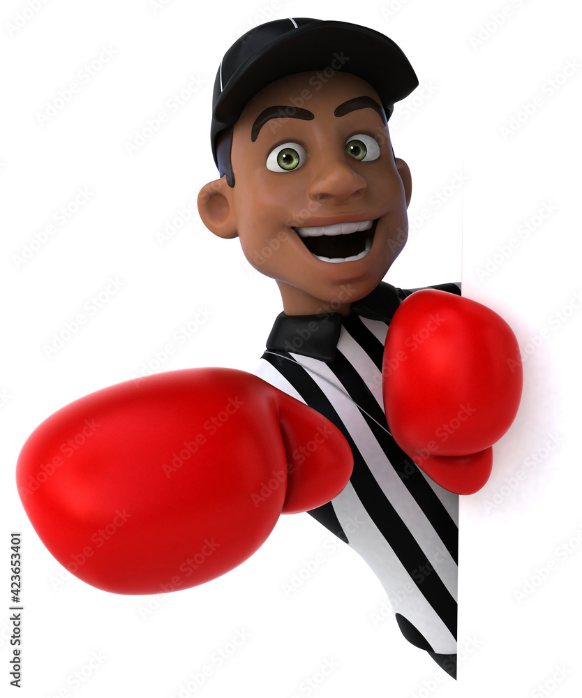 Fun 3D Illustration of an american Referee Fun 3D Illustration of an american Referee
