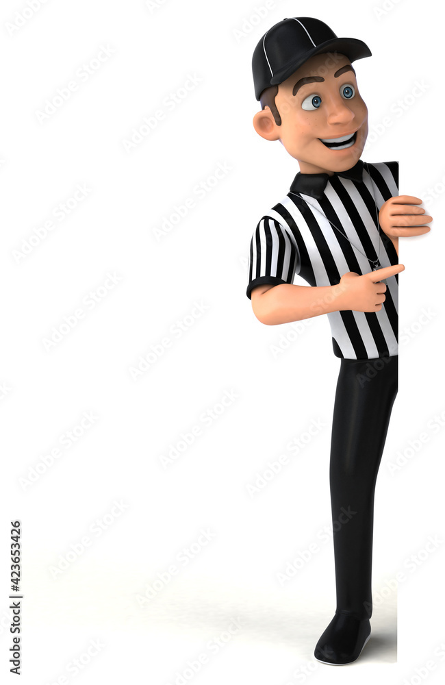 Fun 3D Illustration of an american Referee Fun 3D Illustration of an american Referee