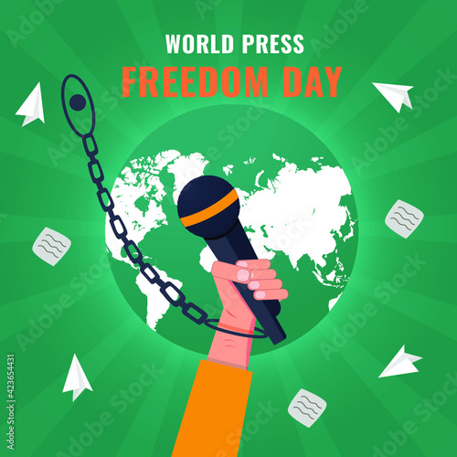 Gradient world press freedom day illustration 