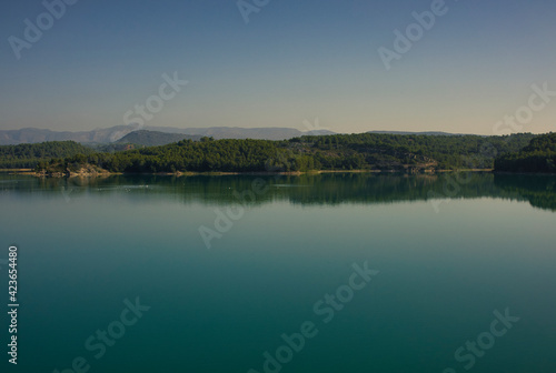 Fototapeta Naklejka Na Ścianę i Meble -  The Sichar reservoir in Ribesalbes, Castellon