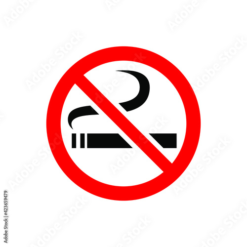 No smoking icon vector set. Not smoking illustration sign collection. harm sign or symbol.