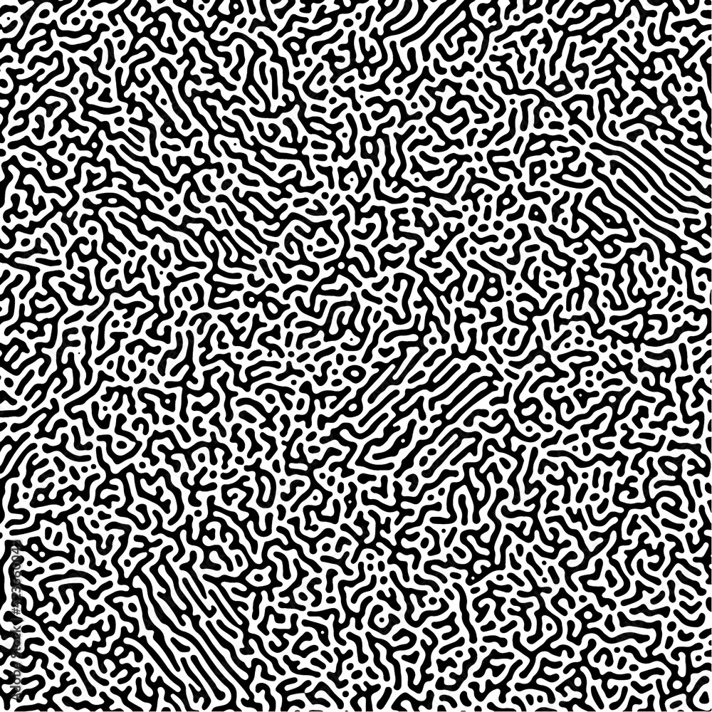 Cyclic Symmetric Multiscale Turing Pattern. Monochrome texture Stock ...