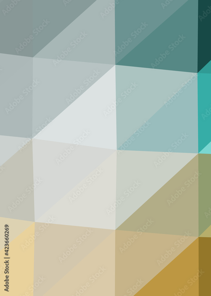 Obraz premium Abstract color Low-Polygones Generative Art background illustration