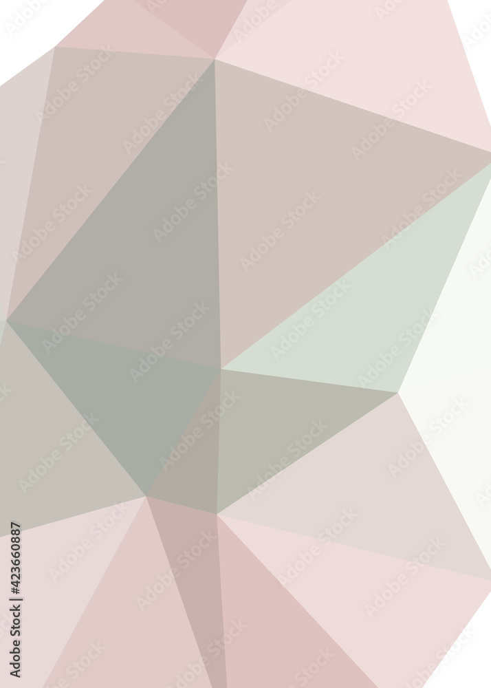 Abstract color Low-Polygones Generative Art background illustration