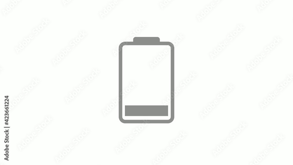 New gray color full battery icon on white background, Battery icon New gray color full battery icon on white background, Battery icon