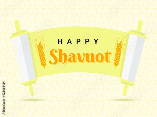 happy shavout with gradient background