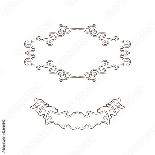 Set of vintage banners isolated on white background