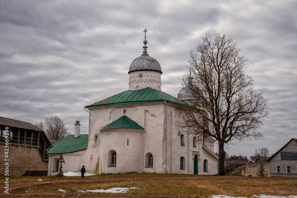 St. Nicholas Cathedral in Izborsk fortress, Russia