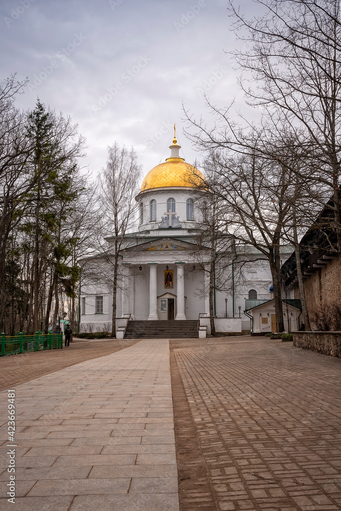 Holy Dormition Pskov-Pechersky Monastery. Russia. Pskov region. Pechory