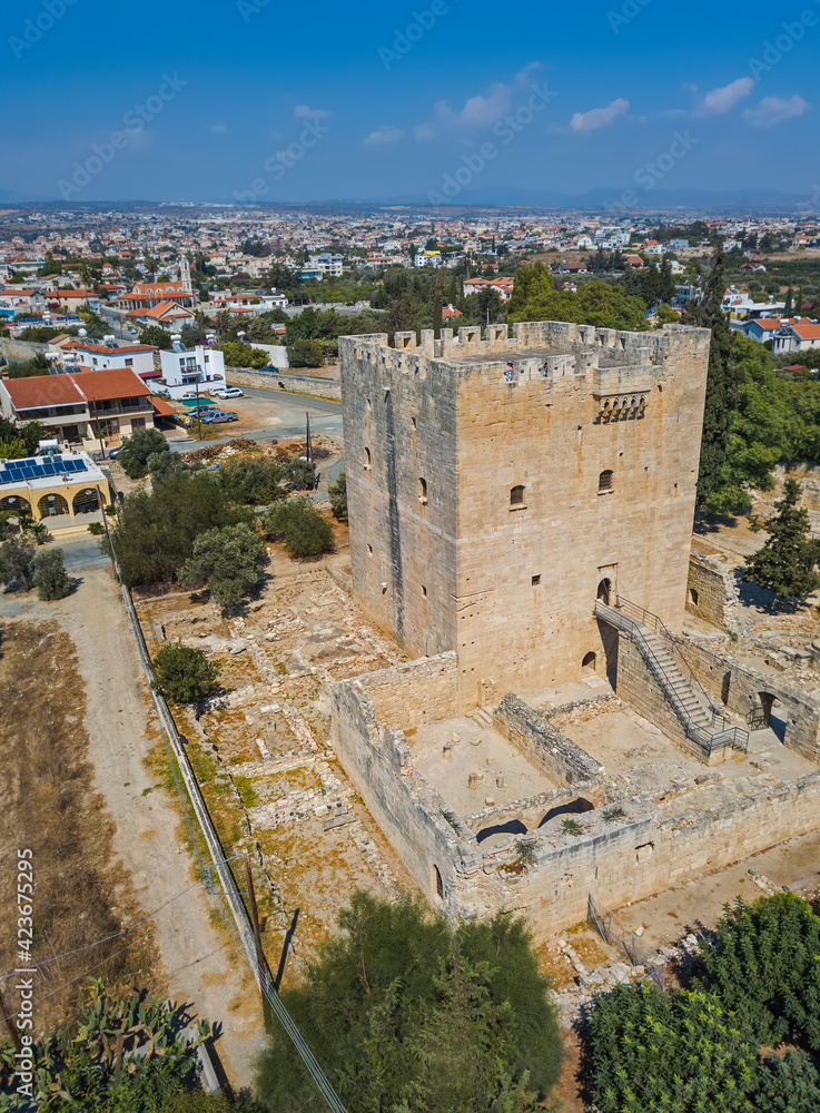 Kolossi castle - Limassol Cyprus - aerial view