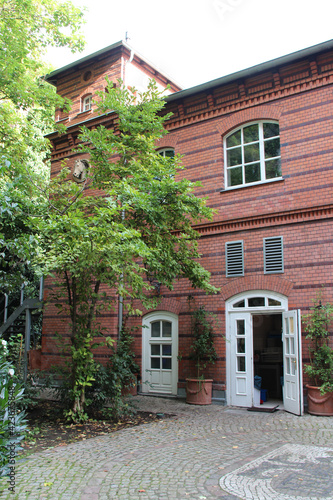 brick building at heckmannhofe in berlin (germany)