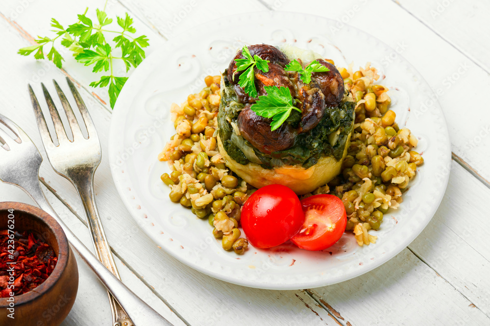 Italian polenta with mushrooms Italian polenta with mushrooms