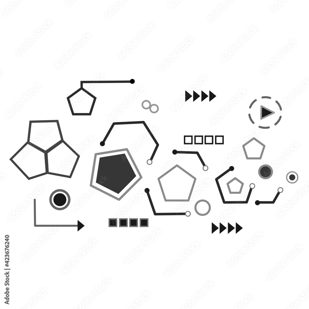 Fototapeta premium Technology background with elements 