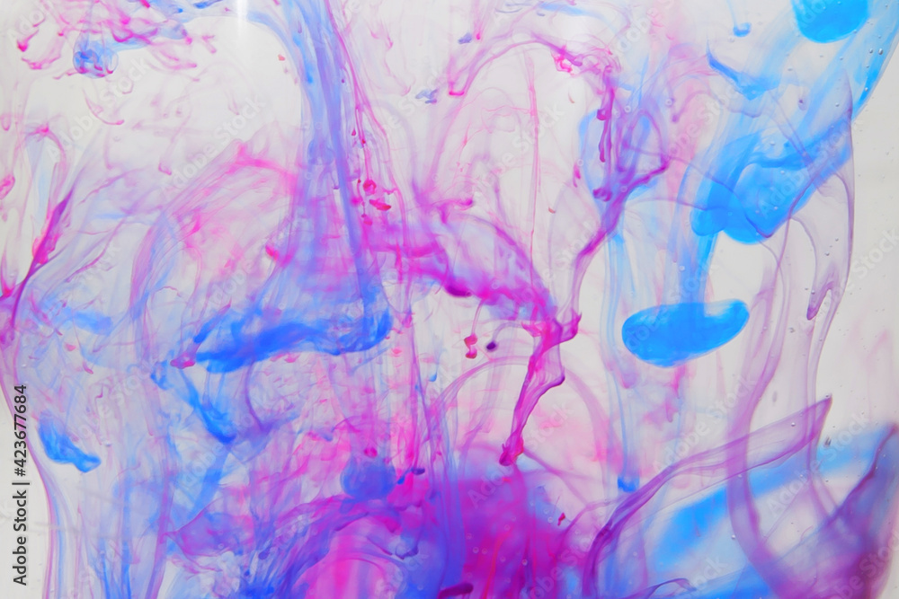 Fototapeta premium Background in the form of pastel ink dissolved in water