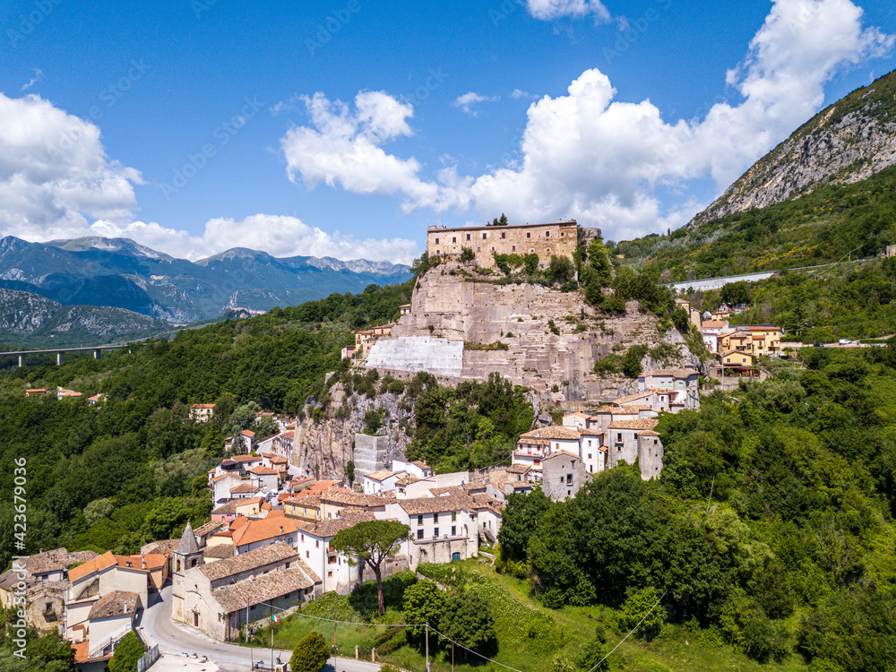 Aerial View of Cerro al Volturno, Isernia, Abruzzo