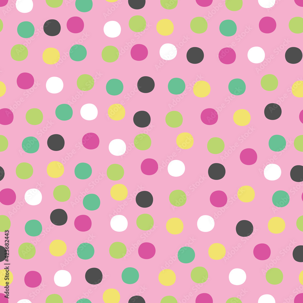 Dots seamless background for kids