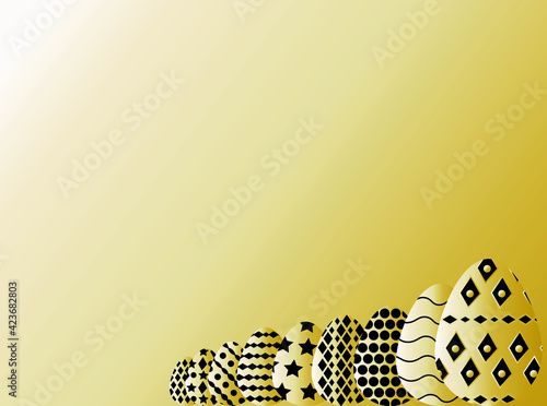 vector easter eggs. flat image of a set of easter eggs. painted eggs for easter holiday