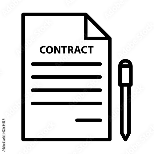 Business contract icon